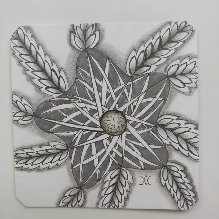 Classic Black & White Zentangle artwork by Rashim Bhargava CZT